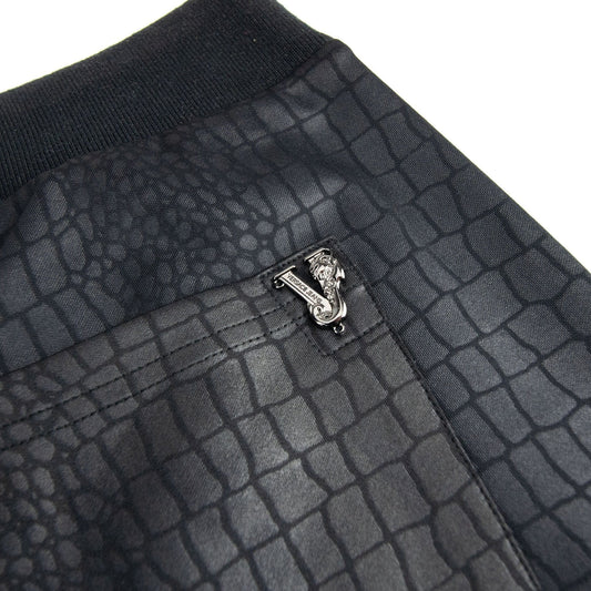Versace Jeans Neoprene Scuba Metal Logo Shorts Black