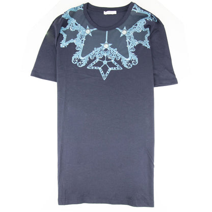 Versace Collection Girocollo Print T Shirt Navy