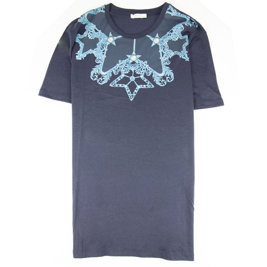 Versace Collection Girocollo Print T Shirt Navy