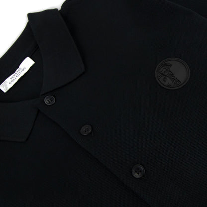 Versace Collection Rubber Medusa Logo Polo Black