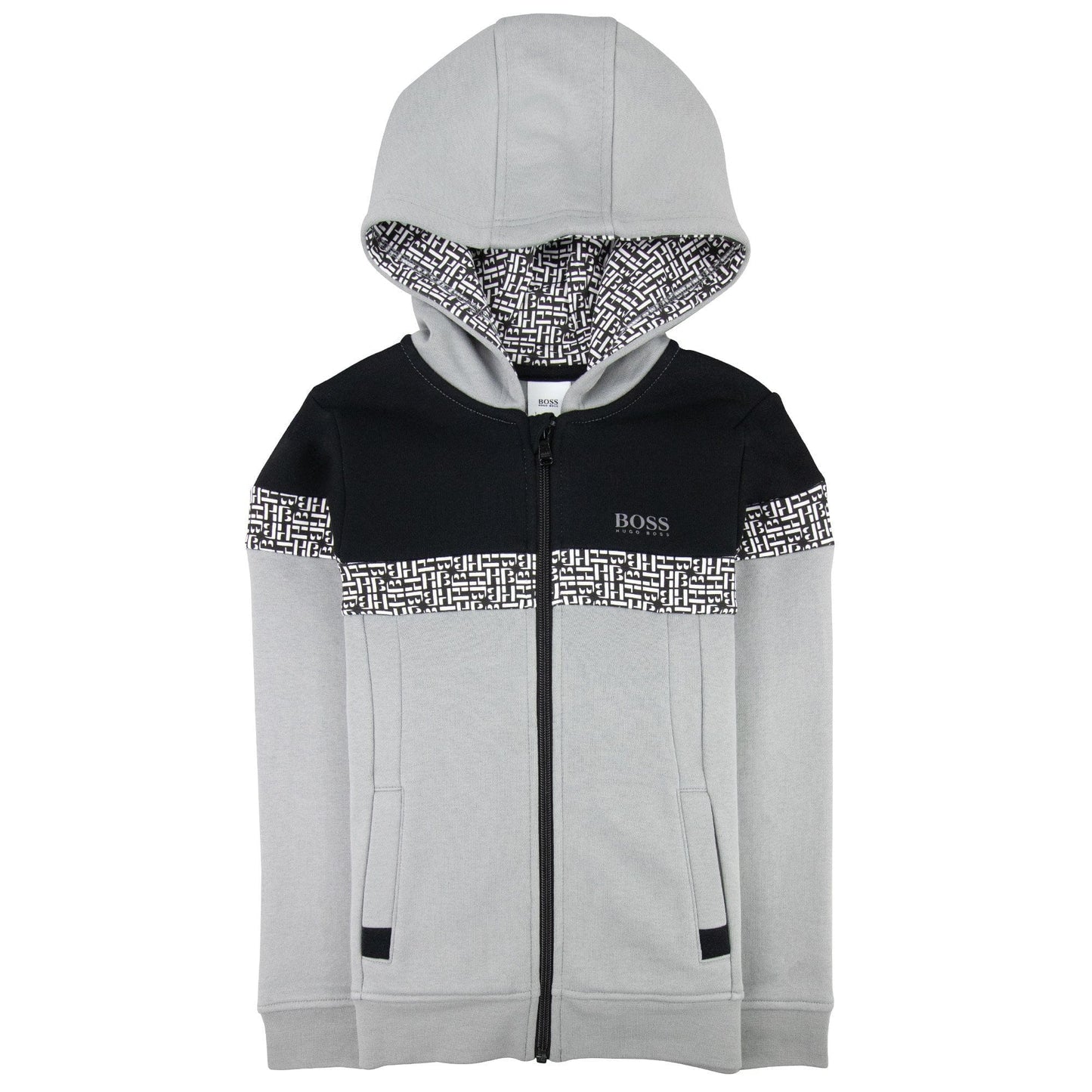Hugo Boss J28 Zip Up Classic Tracksuit Grey/black
