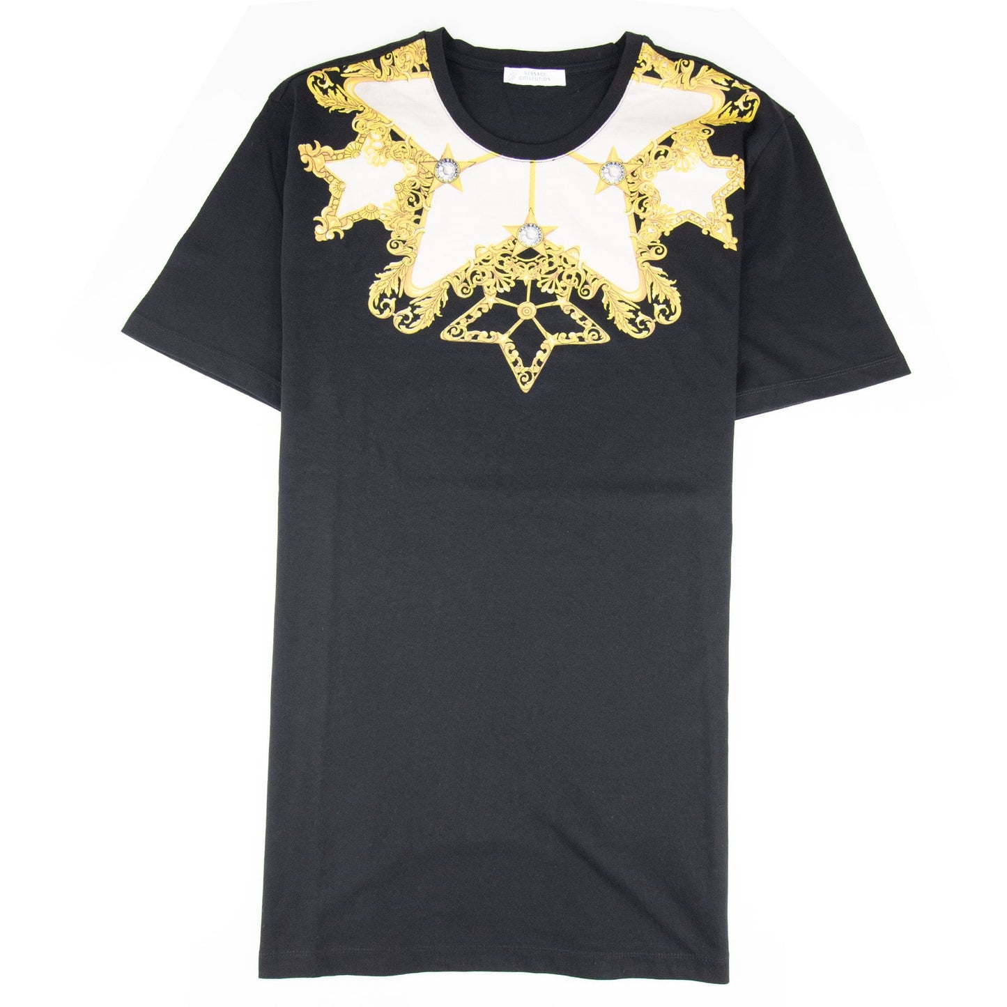 Versace Collection Girocollo Print T Shirt Black
