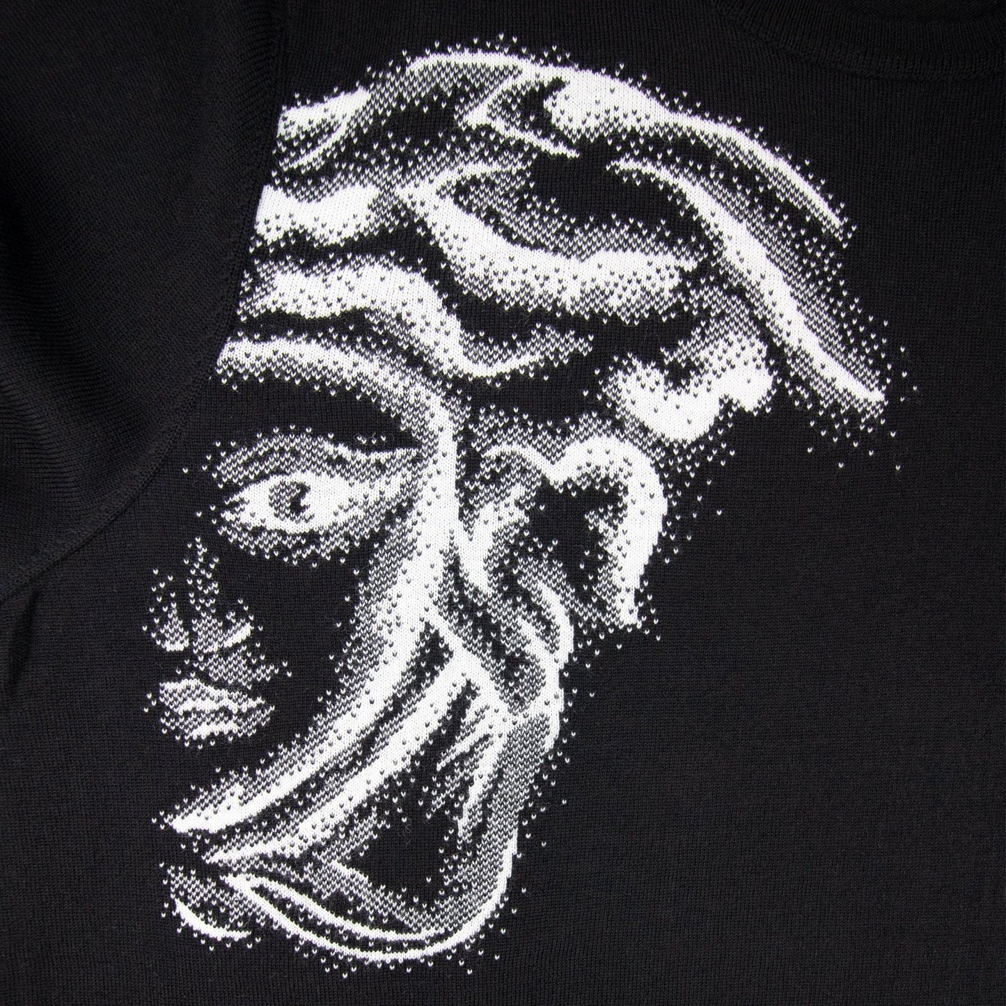 Versace Collection Fantasia Medusa Knitted Jumper Black