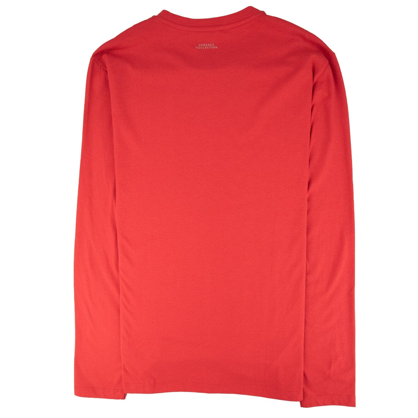 Versace Collection Faded Metallic Medusa Top Red