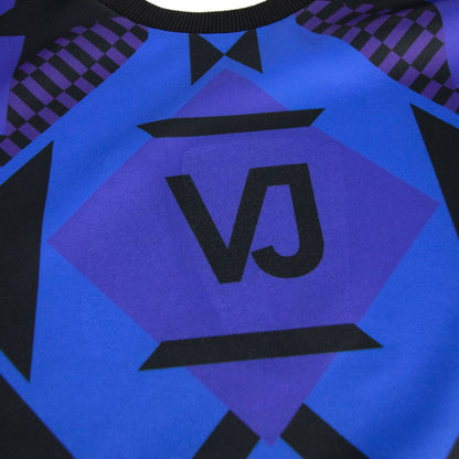 Versace Neoprene Geometric Crewneck Sweatshirt Multi