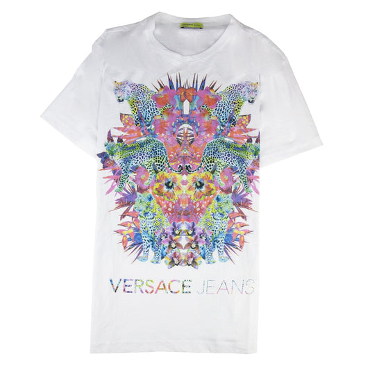 Versace Jeans Rubino Logo Print Jersey T Shirt White