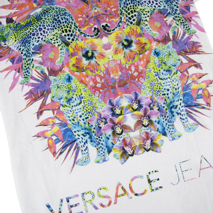 Versace Jeans Rubino Logo Print Jersey T Shirt White