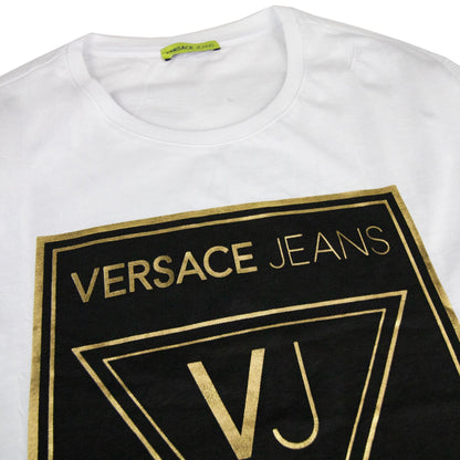 Versace Jeans Box Logo Printed T Shirt White