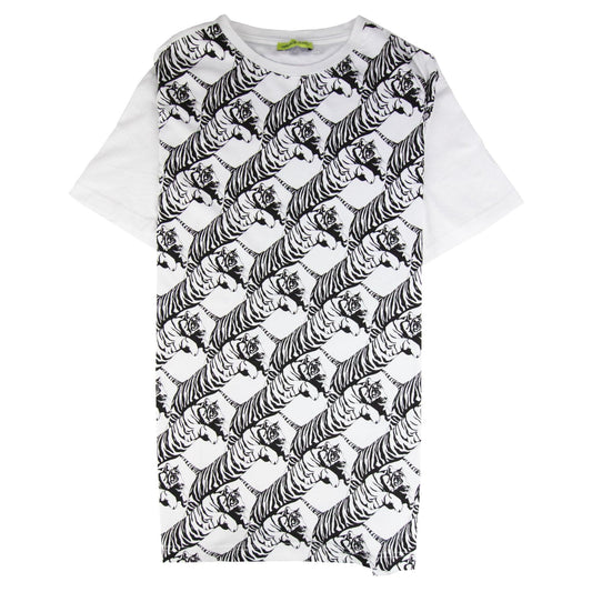 Versace Jeans All Over Tiger Print T Shirt White