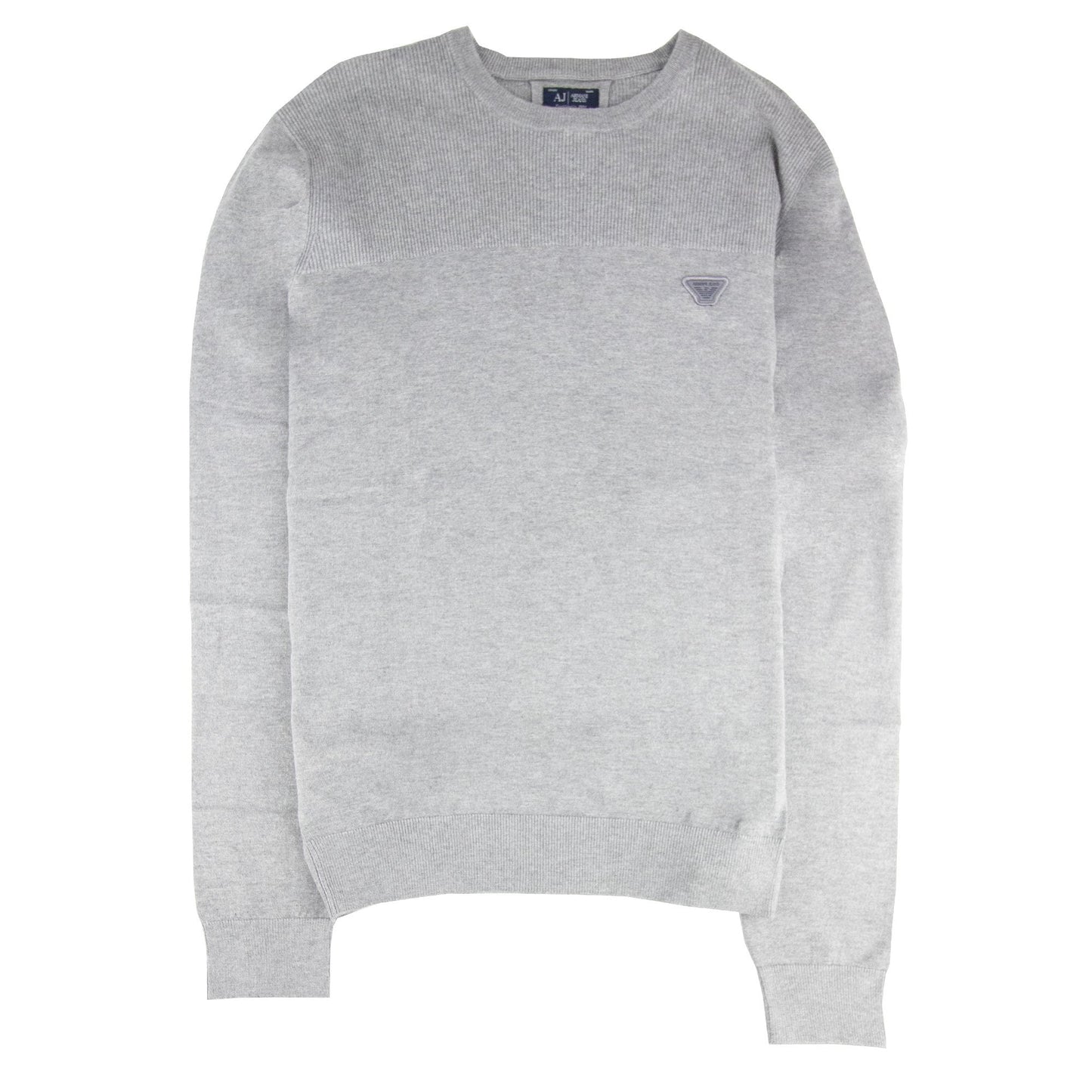 Armani Jeans Eagle Logo Knitted Jumper Grey Melange