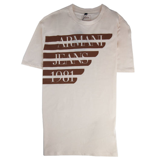 Armani Jeans Classic Logo Crewneck T Shirt Arancio Chiaro