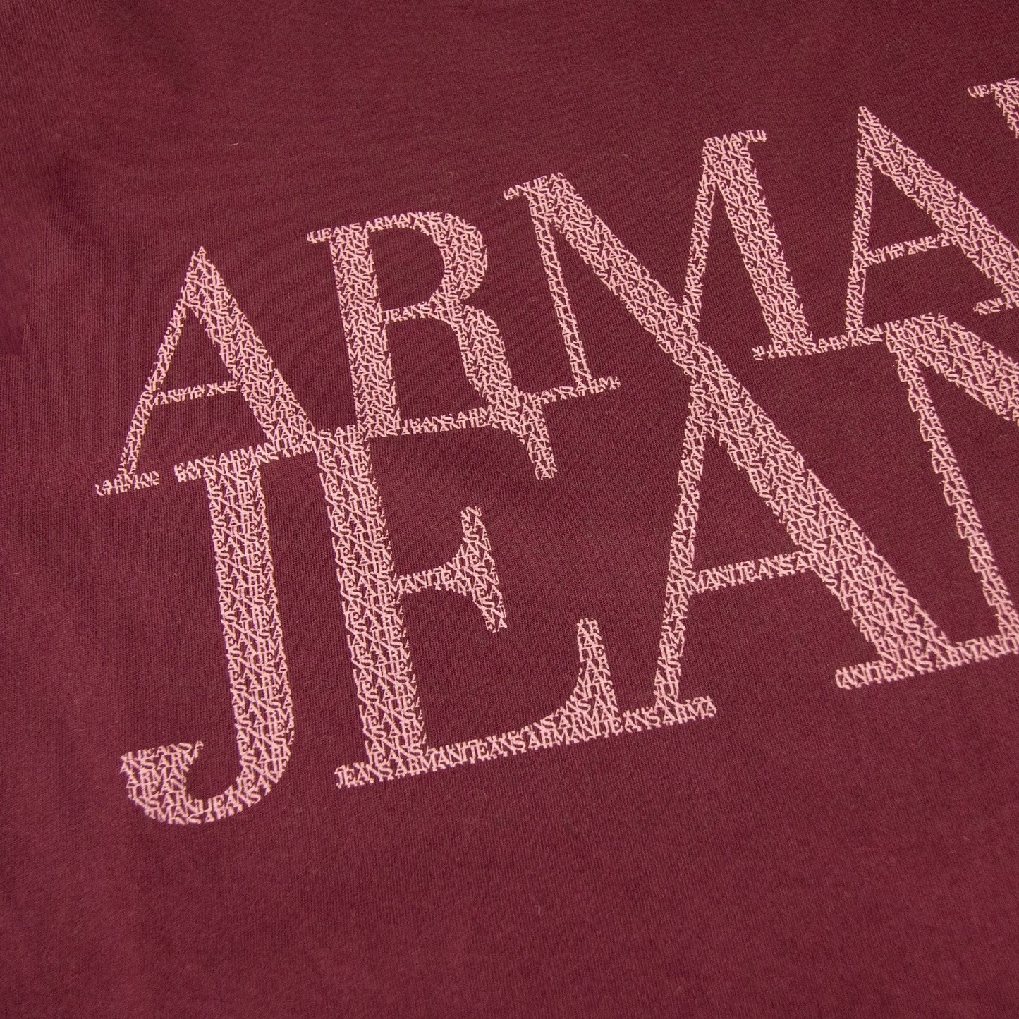 Armani Jeans Logo Printed T Shirt Rosso Red