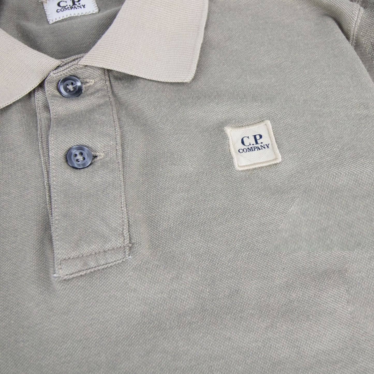 CP Company Tacting Long Sleeve Polo Khaki