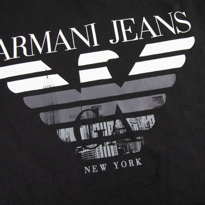 Armani Jeans Eagle Logo New York T Shirt Black