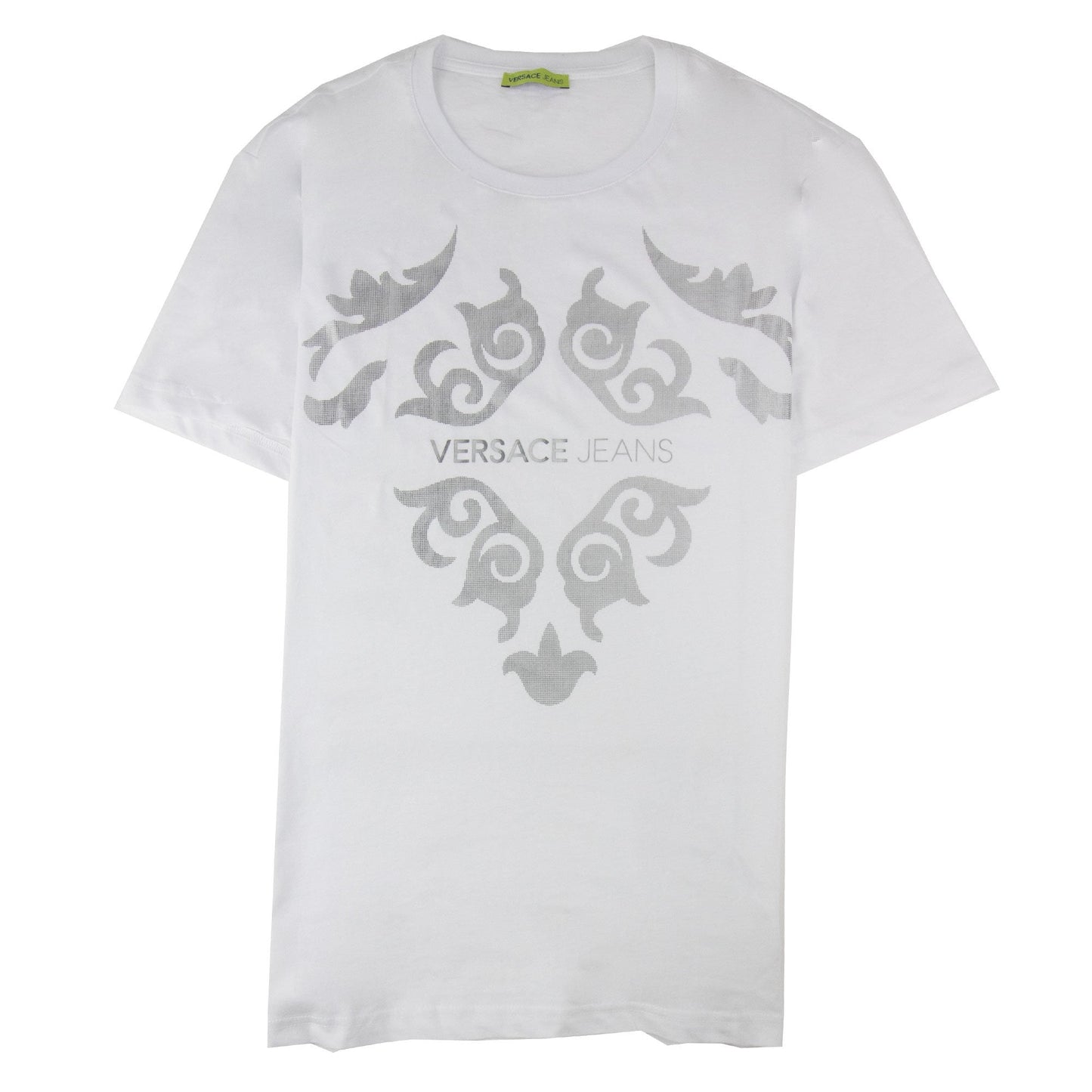 Versace Jeans Foil Printed Logo T Shirt White