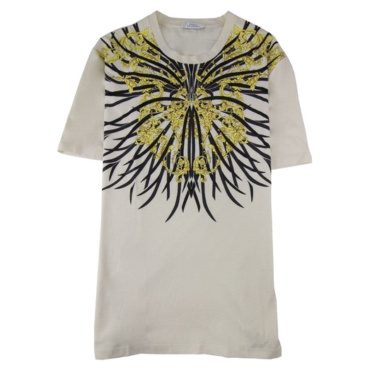 Versace Collection Girocollo Classic Print T Shirt Off White