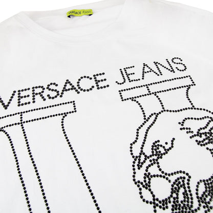 Versace Jeans Studs Tiger Logo T Shirt White