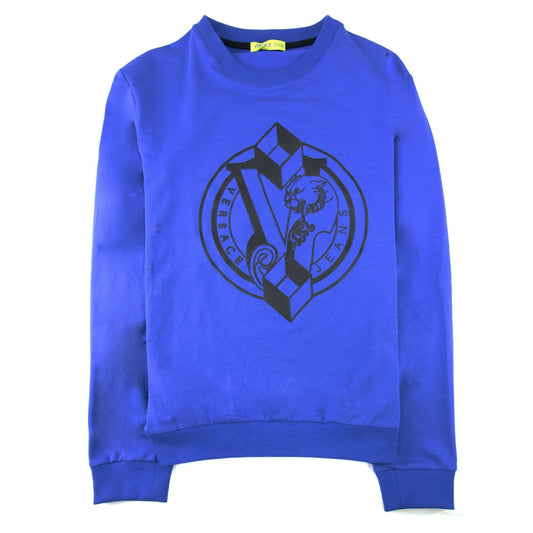 Versace Jeans Logo Light Fleece Sweatshirt Elec Blue.