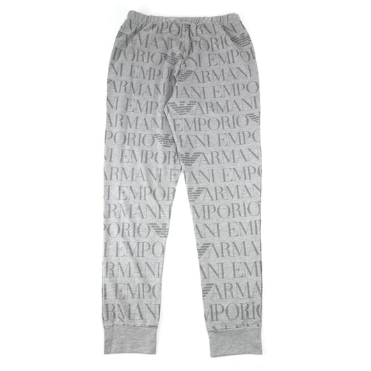 Emporio Armani All Over Print Logo Trouser Grey