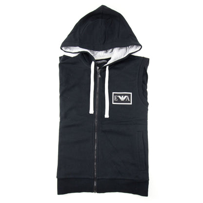 Emporio Armani Ea Sleevless Hooded Sweater Black