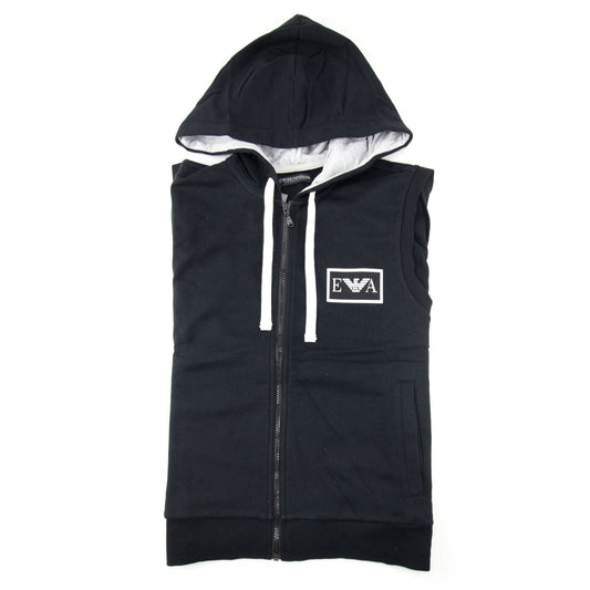 Emporio Armani Ea Sleevless Hooded Sweater Black