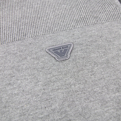 Armani Jeans Eagle Patch Logo Sweatshirt Grey Melange
