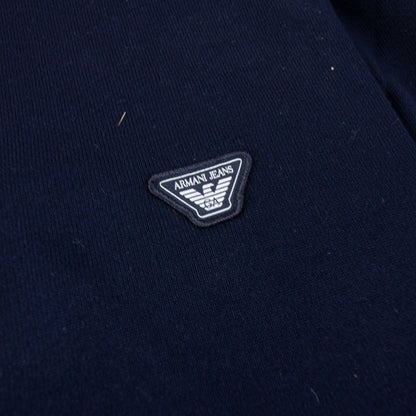 Armani Jeans Lightweight Patch Logo Sweatshirt Navy Blue