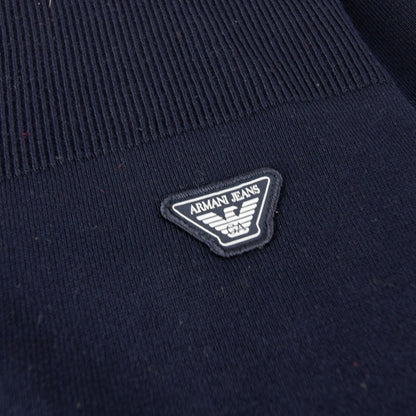 Armani Jeans Eagle Patch Logo Sweatshirt Navy Blue