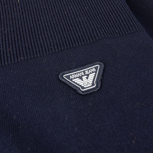 Armani Jeans Eagle Patch Logo Sweatshirt Navy Blue