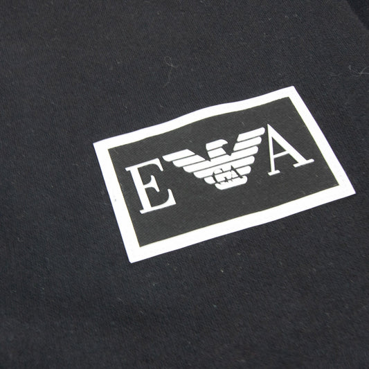 Emporio Armani Eagle Large Logo Funnel Neck Black