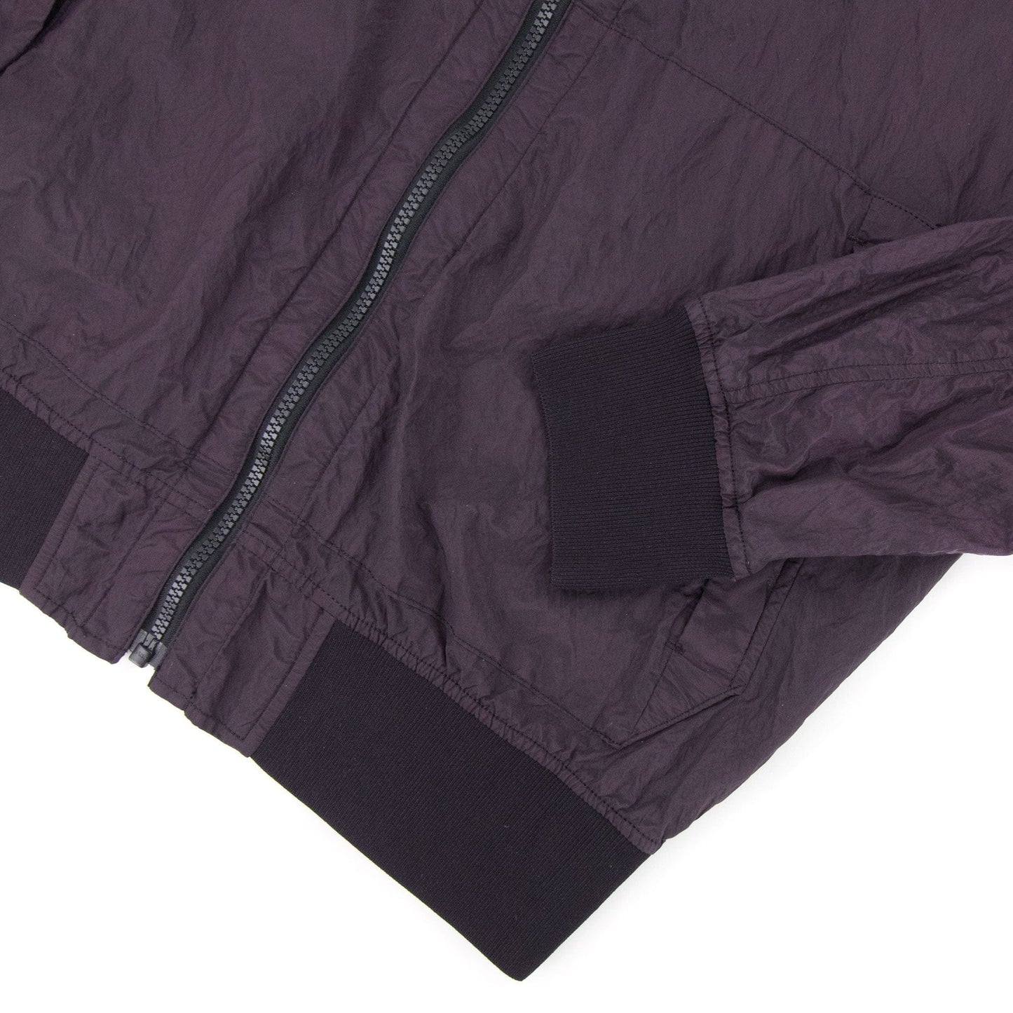 Stone Island Nylon Zip Up Jacket Burgundy V0012