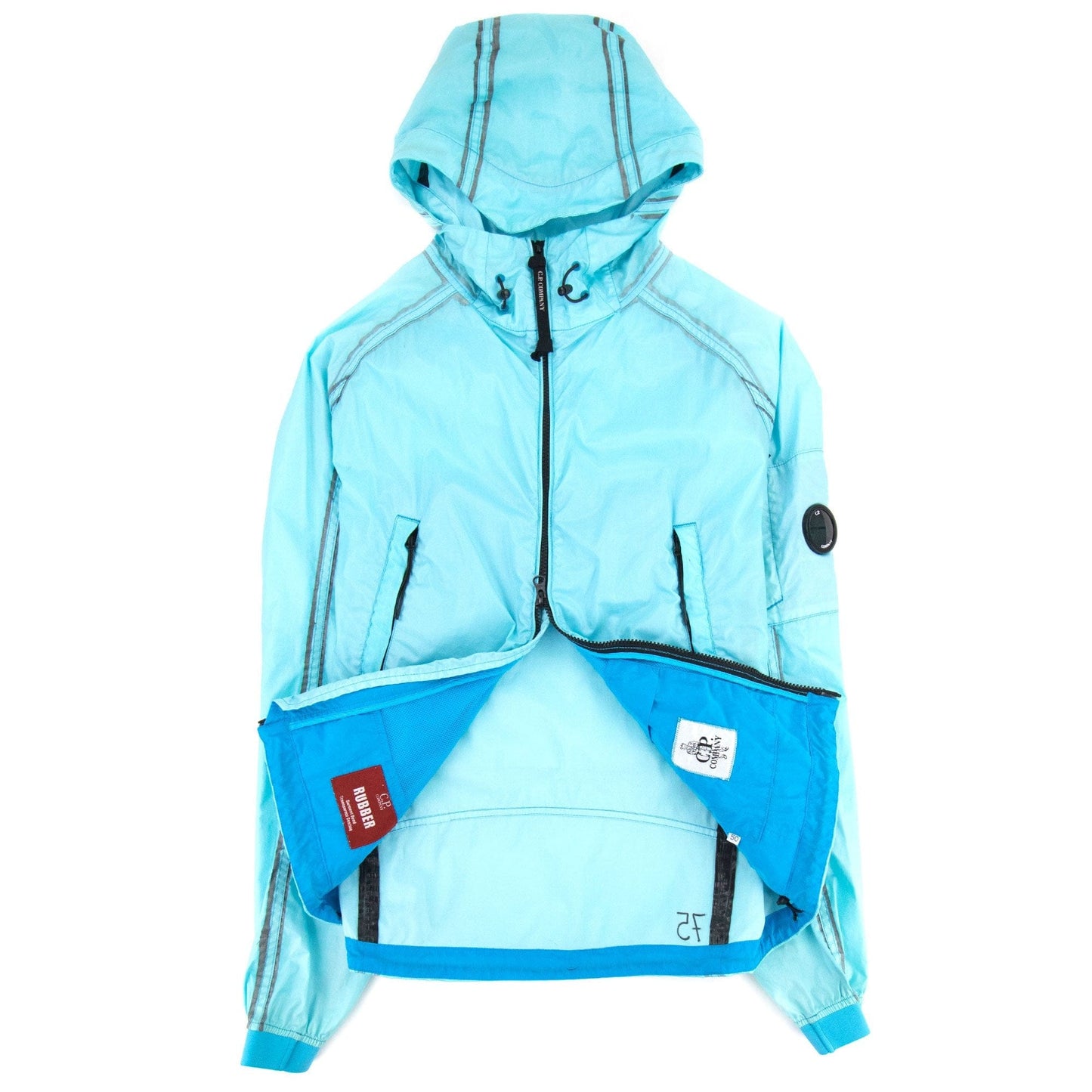 Cp Company Rubber Coating Lens Jacket Teal