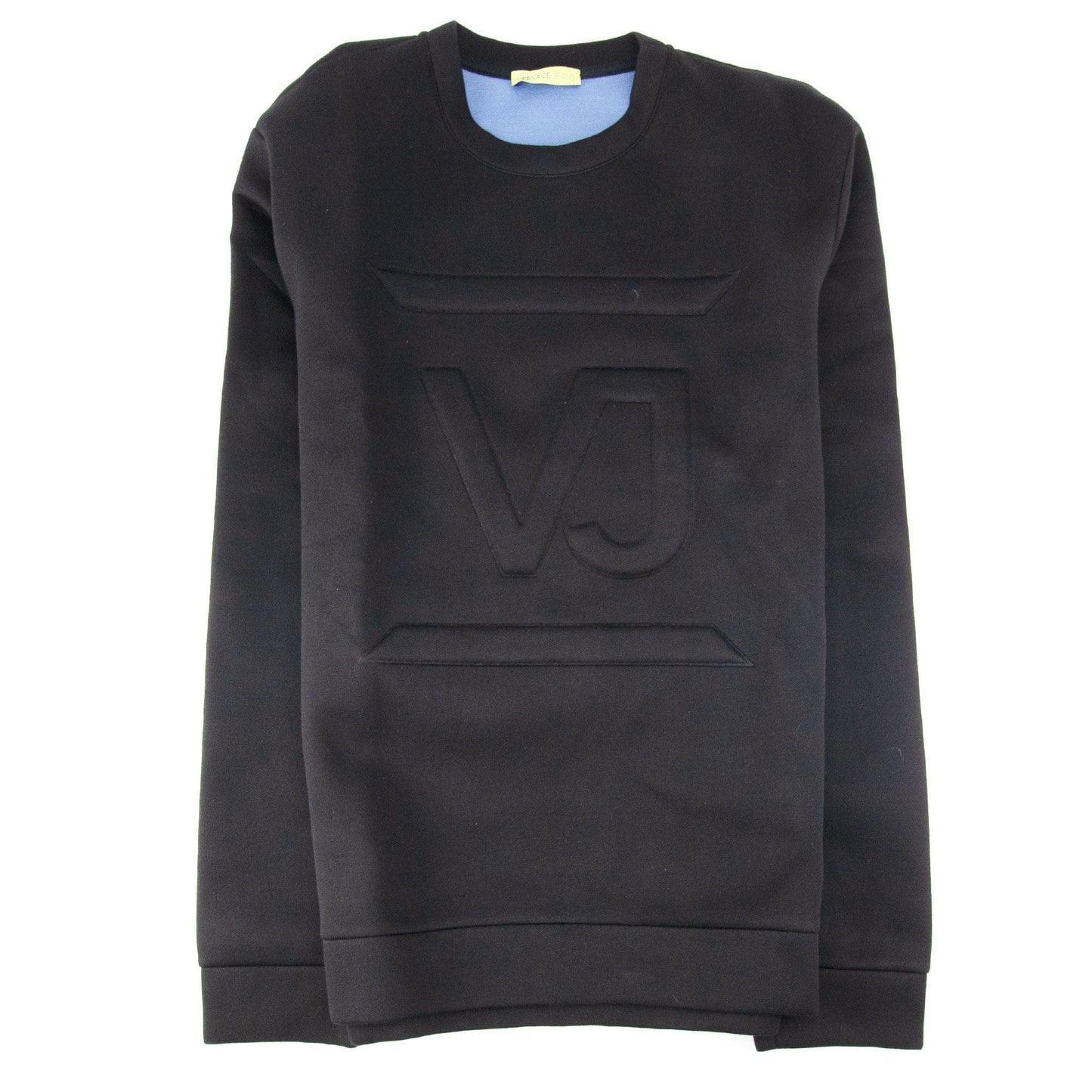 Versace Jeans Embossed Logo Double Jersey Sweatshirt Black