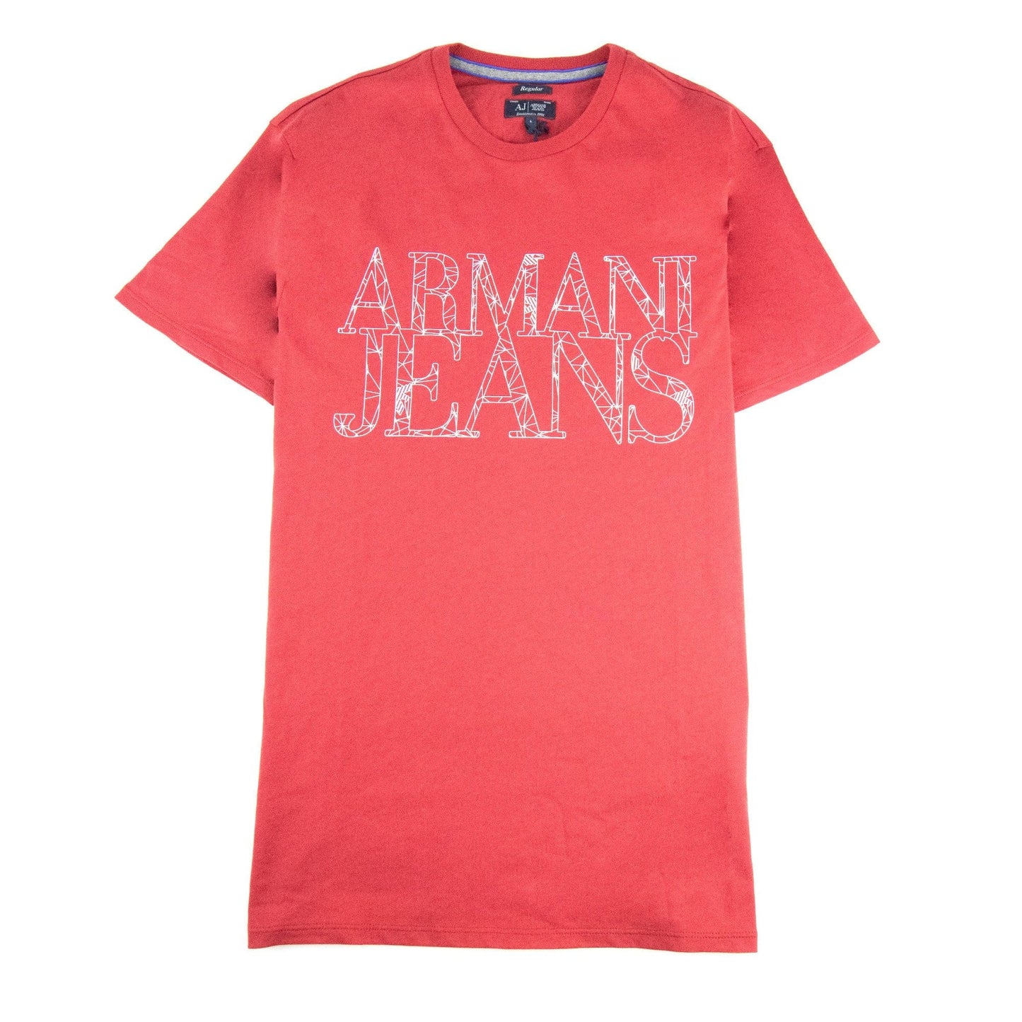 Armani Jeans Logo Print T Shirt Rosso Red