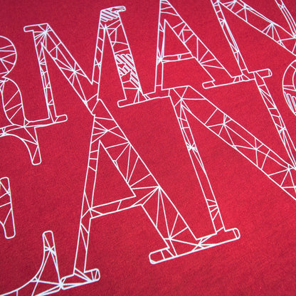 Armani Jeans Logo Print T Shirt Rosso Red