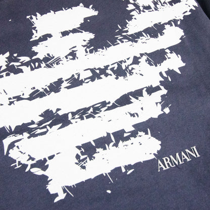 Armani Jeans Eagle Logo T Shirt Navy Blue