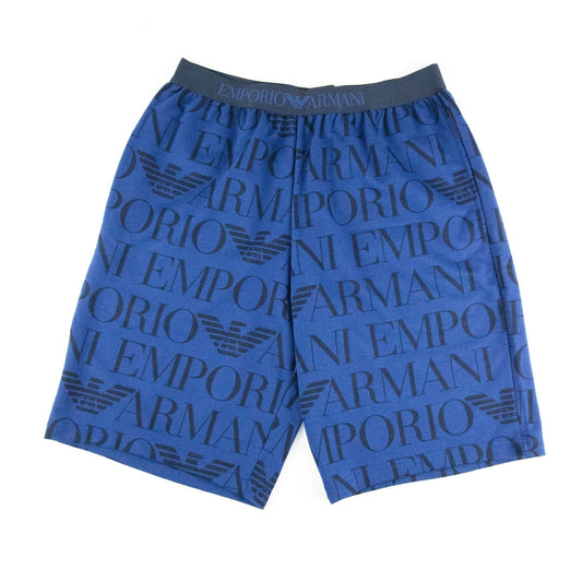 Emporio Armani All Over Print Bermuda Shorts Blue