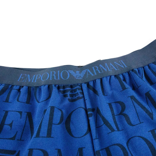 Emporio Armani All Over Print Bermuda Shorts Blue