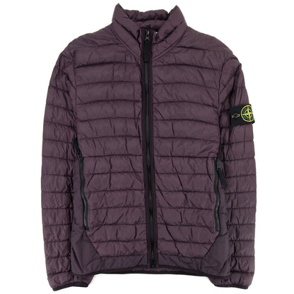 Stone Island Garment Dyed Micro Yarn Zip Jacket Maroon