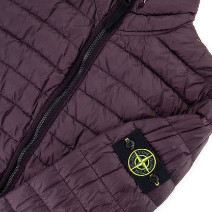 Stone Island Garment Dyed Micro Yarn Zip Jacket Maroon