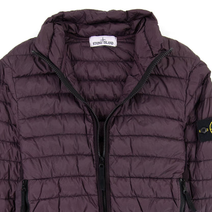 Stone Island Garment Dyed Micro Yarn Zip Jacket Maroon