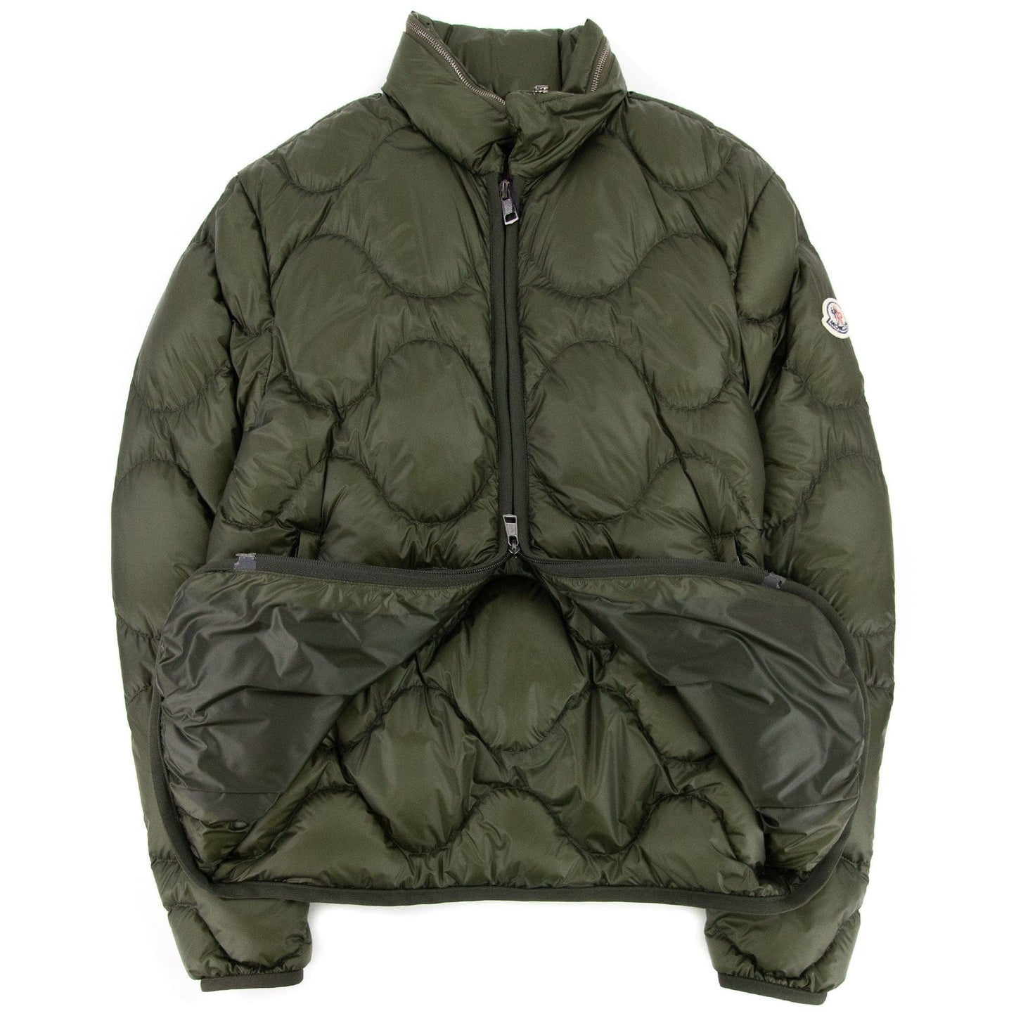Moncler Saire Quilted Hooded Jacket Khaki