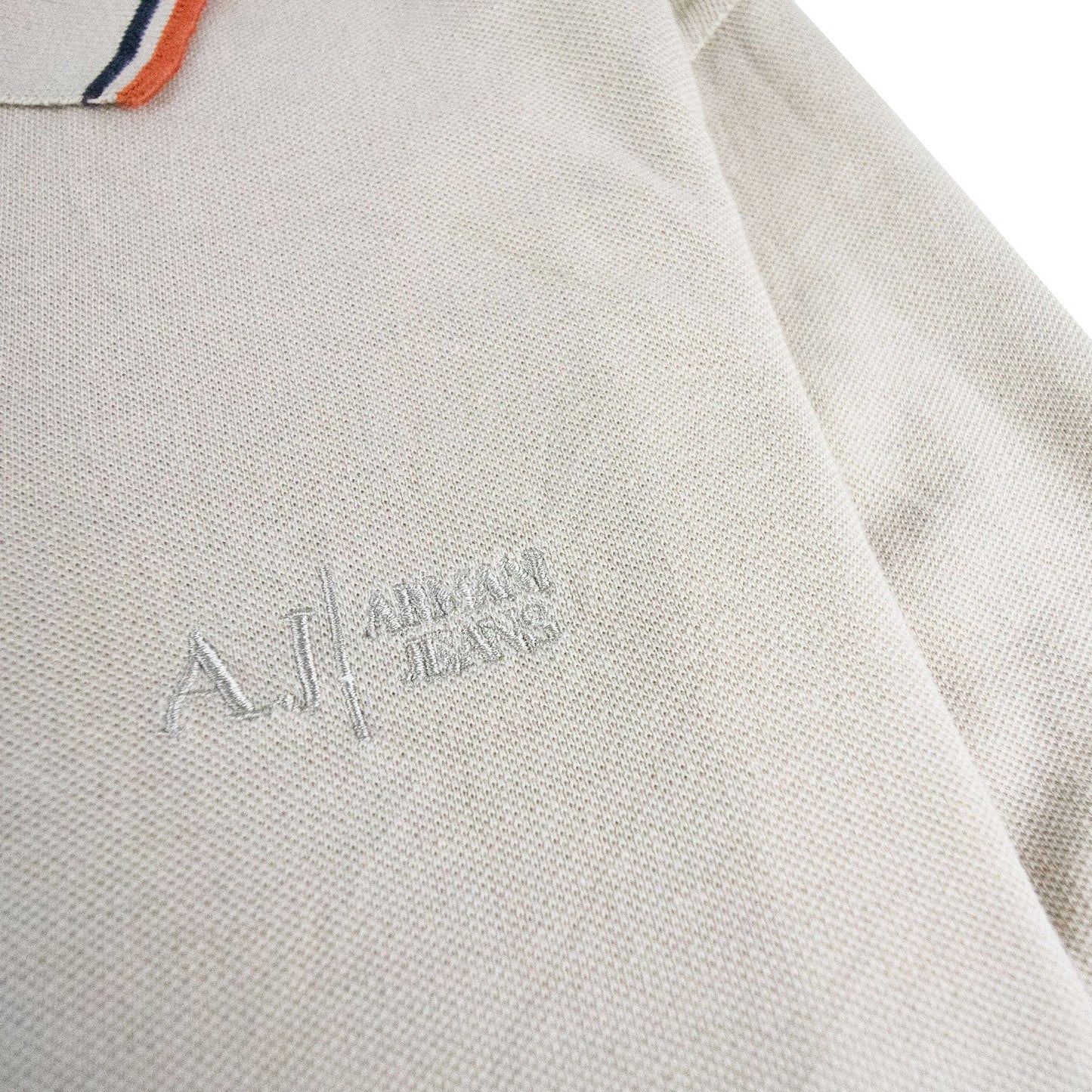 Armani Jeans Embroidered Logo S/s Polo Beige