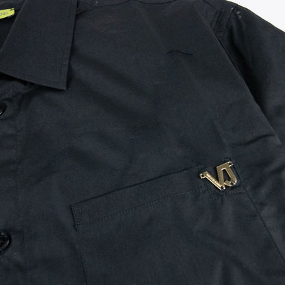 Versace Jeans Logo S/s Popeline Shirt Black