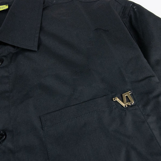 Versace Jeans Logo S/s Popeline Shirt Black