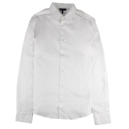 Armani Jeans Aj Embroidered Logo L/s Shirt White