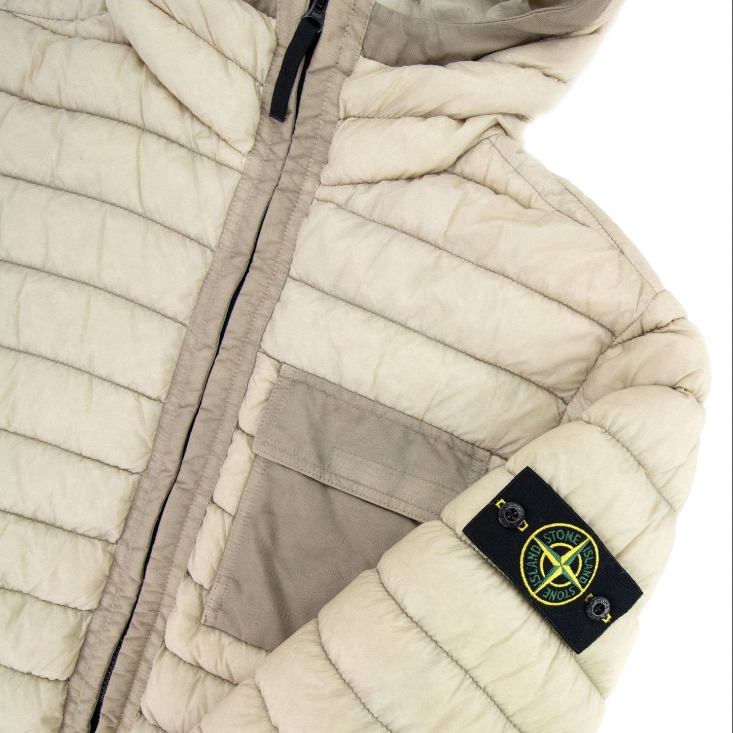 Stone Island Micro Yarn Down Padded Jacket Beige V0090