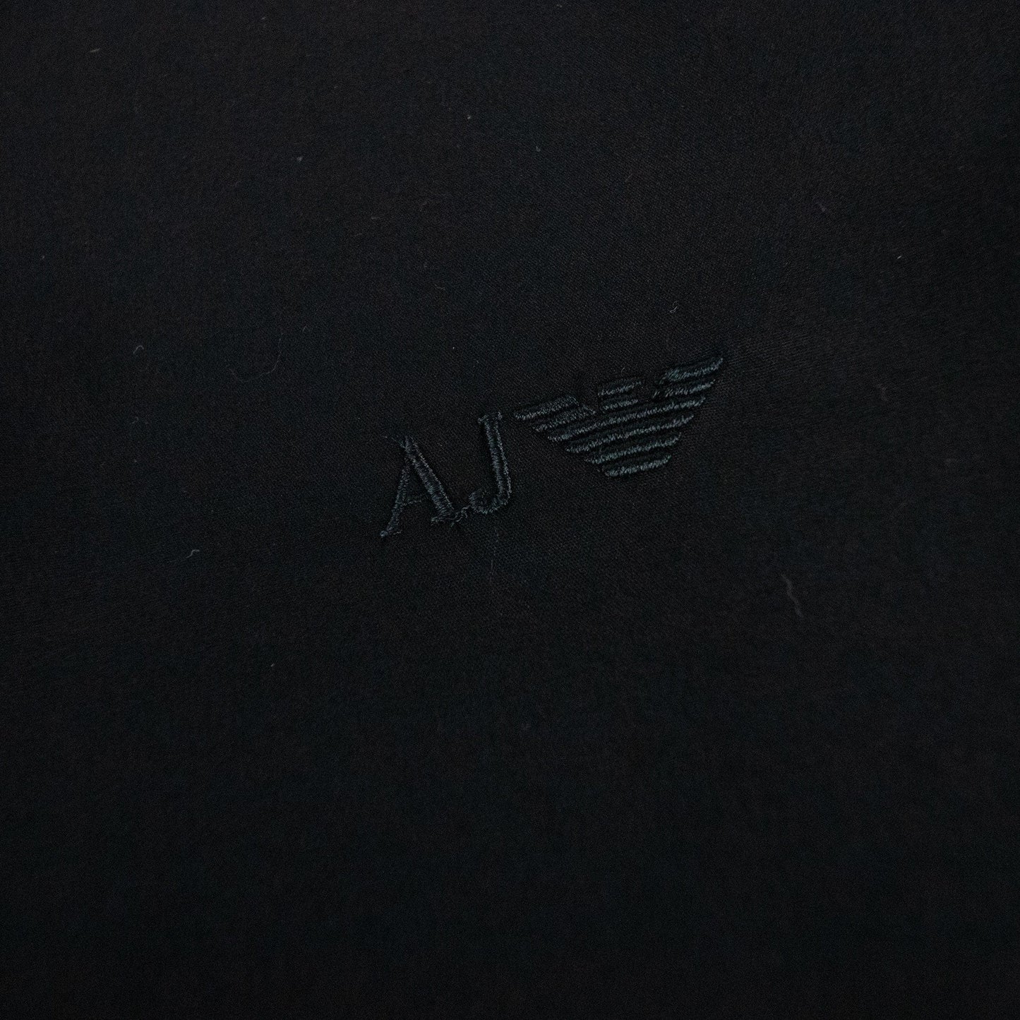 Armani Jeans Aj Embroidered Logo L/s Shirt Black
