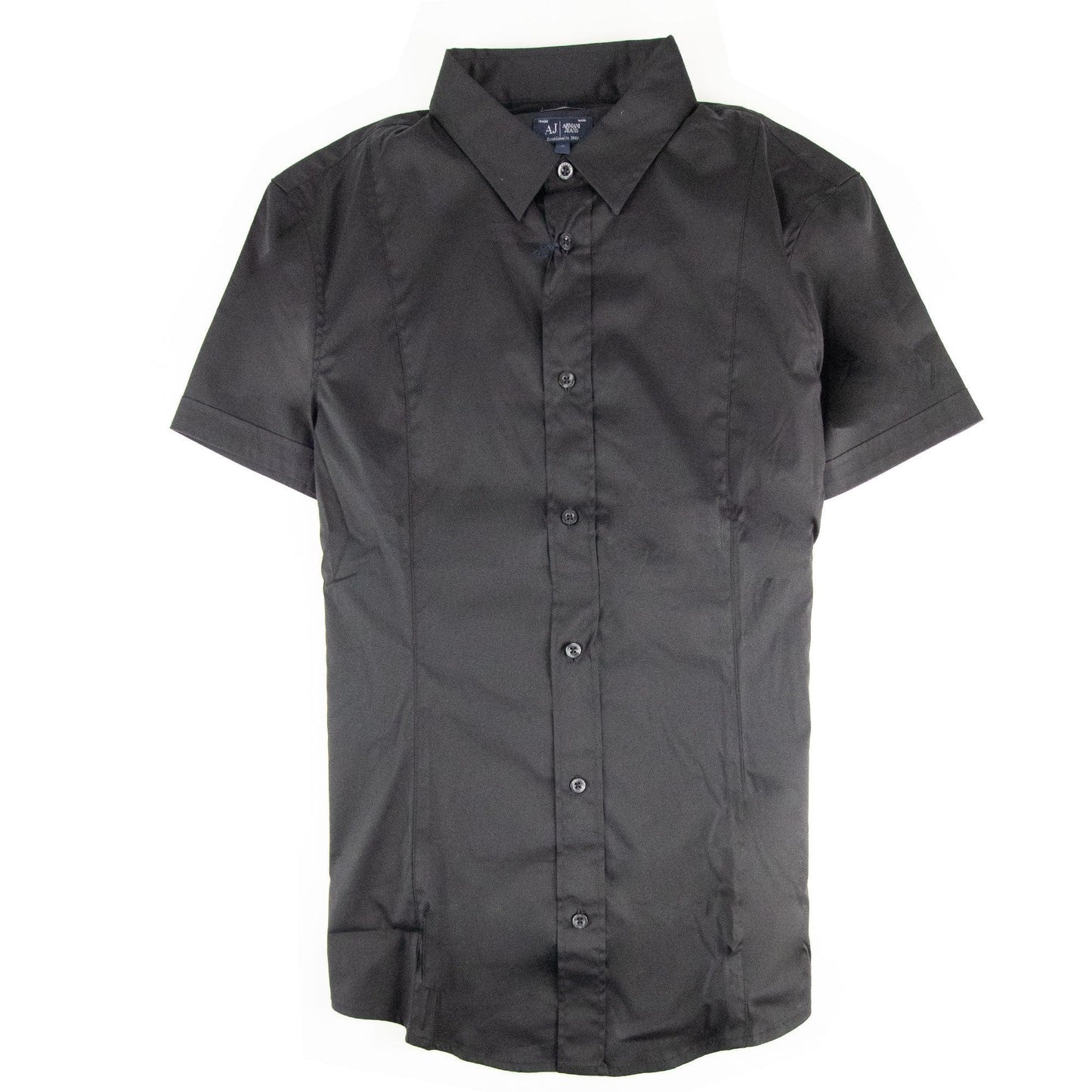 Armani Jeans Collar Aj Logo S/s Shirt Black