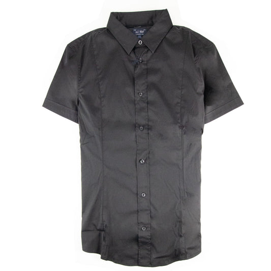 Armani Jeans Collar Aj Logo S/s Shirt Black